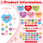 Pasimy 24 Sets Religious Valentines Day Crafts Kits Valentine Heart Hanging Ornaments Colorful Religious DIY Gift Crafts Make Y