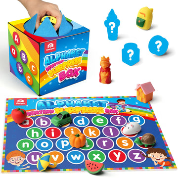 Coogam Mystery Surprise Box, Fine Motor Letter Matching And Sorting Game, 26Pcs Alphabet Educational Montessori Learning Toy Gift For Preschool Kindergarten 3 4 5 Year Old