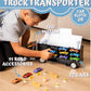 Toy Truck Transport Car Carrier Toy For Boys And Girls Age 3-10 Yrs Old - Hauler Truck Includes 12 Toy Cars And Accessories - Car Truck Fits 28 Car Slots - Ideal Gift For Kids