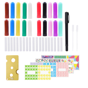 Kare & Kind Nasal Inhaler Tubes - Kit Contains: 20 Empty Nasal Inhaler Tubes (with Wicks) in 10, 20 Extra Wicks, 1 Opening Tool,