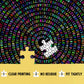 Pi P Day Puzzle For Adults 1000 Pieces, Round Rainbow Jigsaw Puzzle, Hard Impossible Puzzle By Number