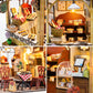 Spilay Dollhouse Miniature with Furniture,DIY Wooden Crafts Magic Doll House Mini Handmade Kit,1:24 Scale Creative Room Idea Gif