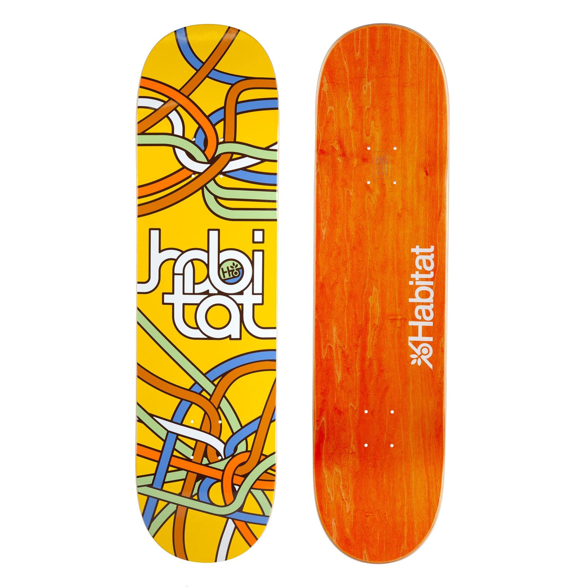 Habitat Skateboards Skateboard Deck Circuitry Yellow 8.25