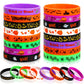 JUNEBRUSHS Halloween Party Favors, 24pcs Halloween Silicone Bracelets Rubber Wristbands for Halloween Party Decorations Trick or