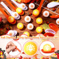JellyArch 48 Pcs Autumn Thanksgiving Party Game Spoon Relay Race Toy Set, Pumpkin Maple Leaves Fall Themed Ball and Spoon Race G