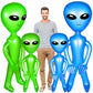 Zhanmai 4 Pcs 63 Inch 35 Inch Inflatable Alien Jumbo Alien Party Decorations Alien Balloon Inflate Alien For Halloween Party Favors(Green, Blue)