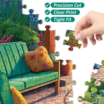 500 Piece Puzzles for mature-themeds Beautiful Flower Garden Puzzle for Kids Teen mature-themeds Recycled Paper Unique Fun Jigsaw Puzzle 500 Pieces Challenging Family Game Gift for Friends Men Women Seniors 20.5*15In