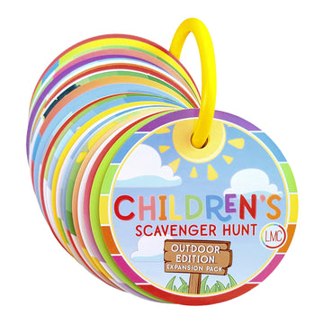 LMC Products Children's Outdoor Scavenger Hunt Cards | Educational Games for Toddlers 2-3 Years | Durable Plastic