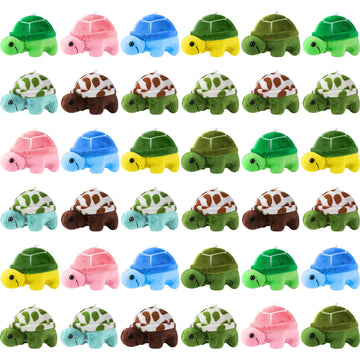 Hungdao 36 Pcs Mini Turtle Stuffed Toy Bulk Small Turtle Plush Toys Soft Cute Stuffed Animal Decorations Animal Sea Party Favor