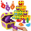 Coogam Alphabet Learning Toys For Toddlers, 26Pcs Surprise Letters Treasure Locks With Keys, Uppercase Lowercase Abc Matching Color Sorting Game, Montessori Fine Motor Skill Gift For 3 4 5 Year Old