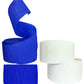 Blue and White Crepe Paper Streamers (2 Rolls Each Color) MADE IN USA!