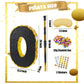 PCFING 20 Inch Number 8 Piata Gold Black with 30 Inch Piata Stick Blindfold Confetti for Man Women Kids Birthday Party Decoratio