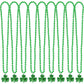 Yocharm 30 Pack St. Patricks Day Necklace Green Necklaces Bulk With Shamrock Clover Mardi Gras Beads Saint Patricks Day Party Fa