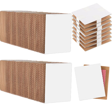Lewtemi 200 Pcs Trading Card Shipping Protectors 4 x 6 Inches Corrugated Cardboard Sheets Mailing Protector Mail Shipping Stiffe