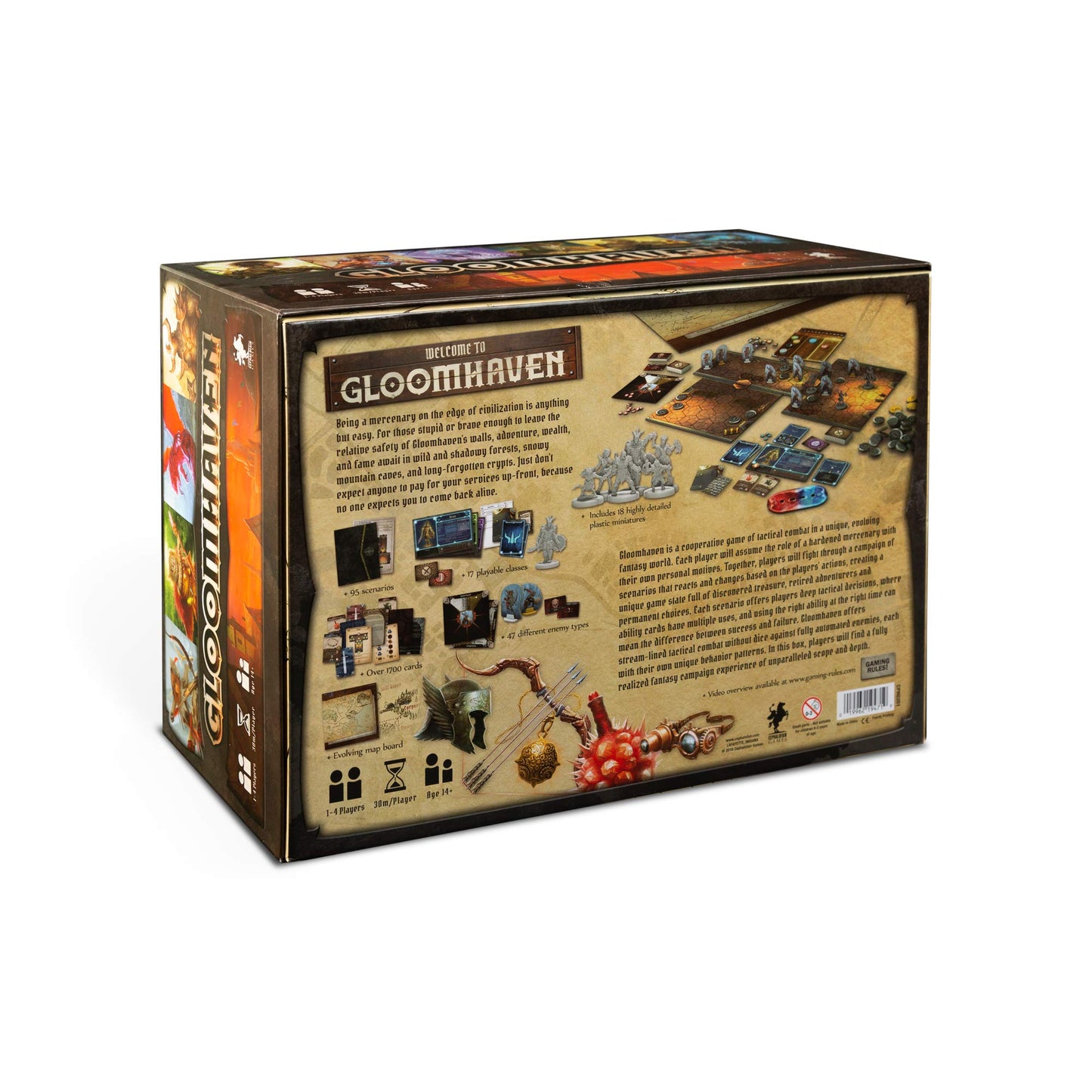 Cephalofair Games Gloomhaven, 2nd Edition - PREORDER, Cardboard, 23.2 x 44.8 x 33.1 inches, Blue and Green, Model