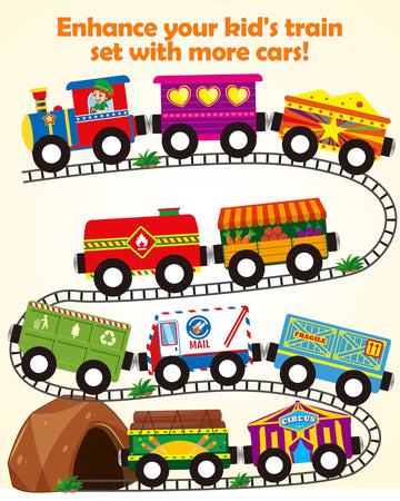 Vanmor Wooden Magnetic Train Set For Toddlers,10-Piece Educational Toy Cars With Magnets, Includes Storage Bag, Skill-Building Wooden Trains For Boys & Girls, For Kids 3-5 And 4-8 Years