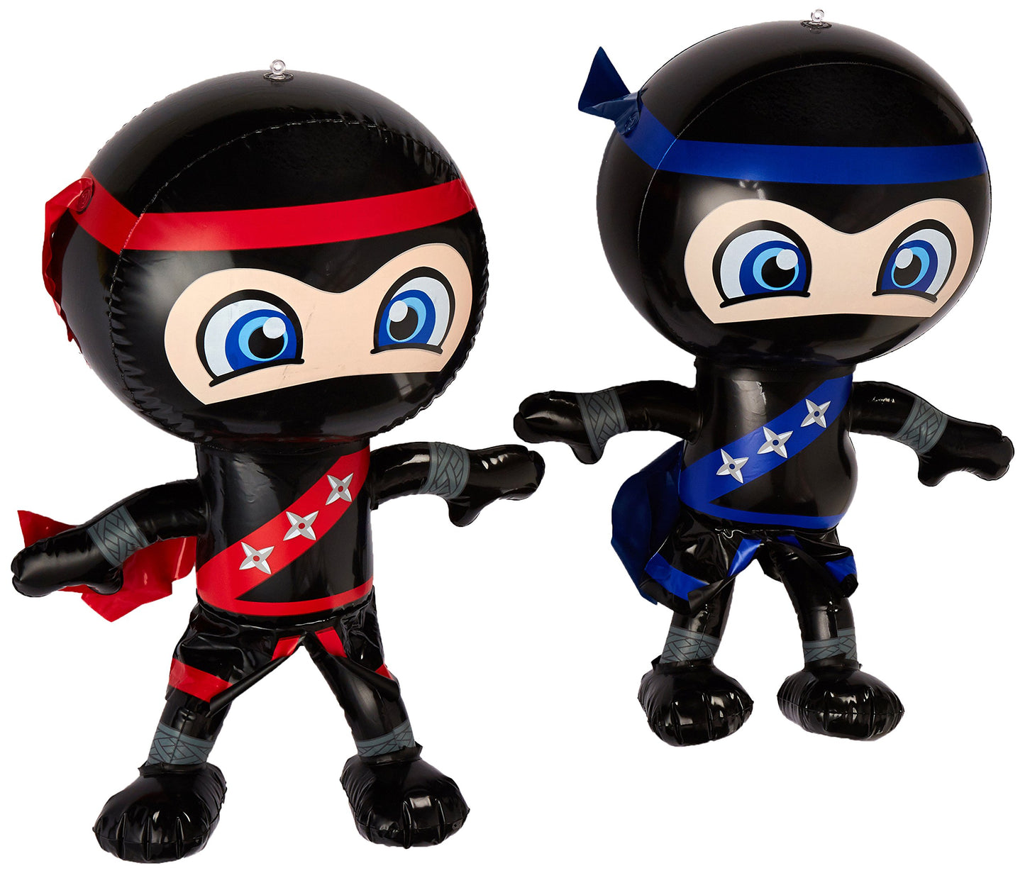 Set of 2 Inflatable 24 NINJAS/PARTY Decorations/INFLATES/Toys/Red/Blue/DECOR