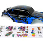 SummitLink Custom Body Muddy Blue Over Black Compatible for 1/10 Slash 4x4 VXL 2WD Slayer RC Car or Truck (Truck not Included) S