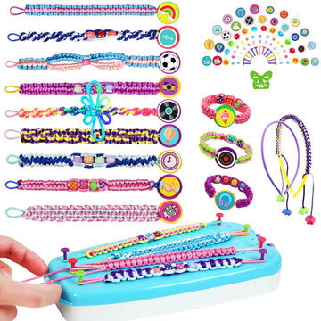 Friendship Bracelet Making Kit for Teen Girls - Arts and Crafts Ideas for Kids Age 6 7 8 9 10-12, DIY Handmade Toys for Birthday