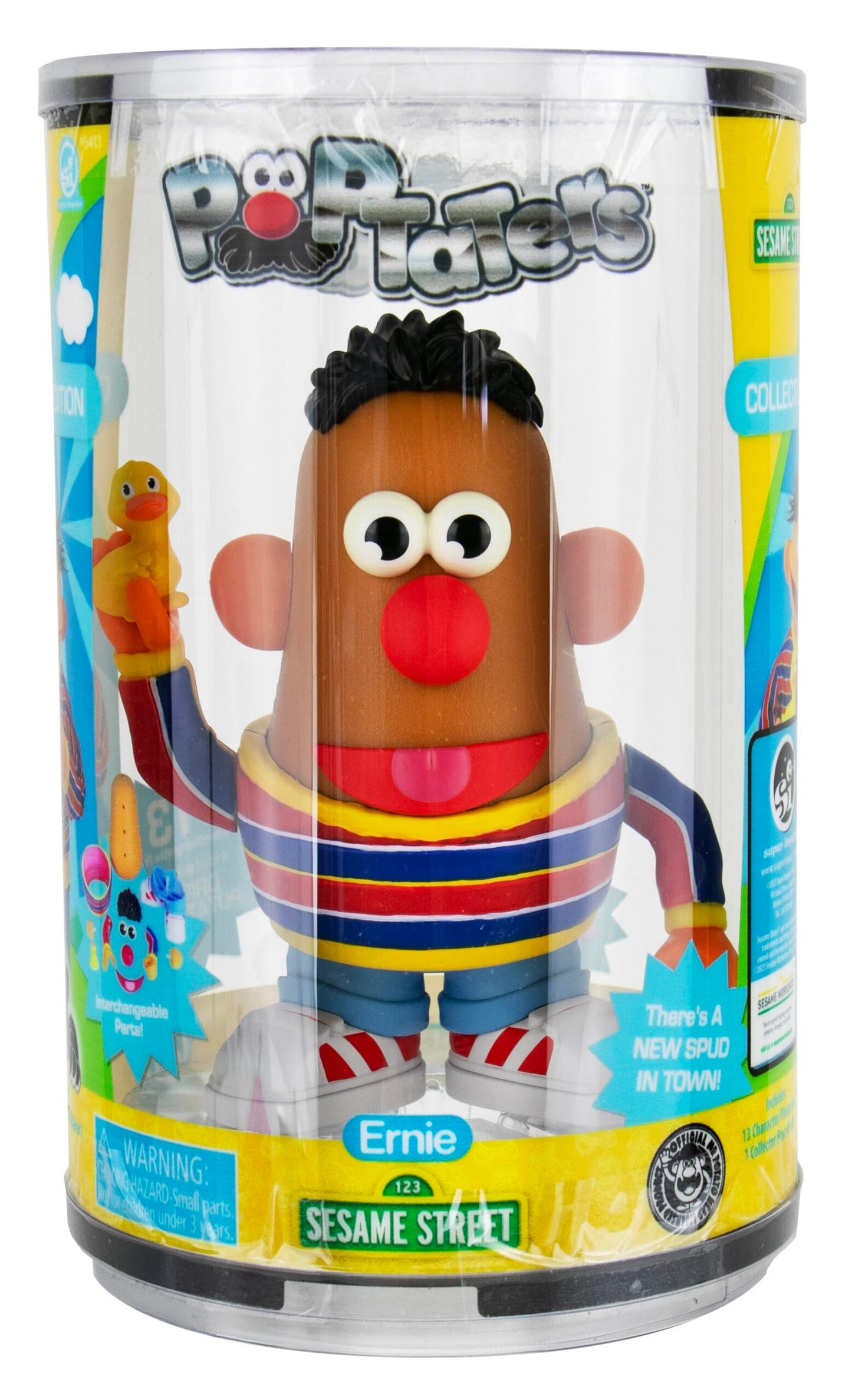 Poptaters Sesame Street Bert Or Ernie - Includes 1 Character, Style Selected At Random, 14 Removable, Interchangeable Facial And Body Parts Including 1 Surprise Potato Head Piece - For Ages 8 And Up