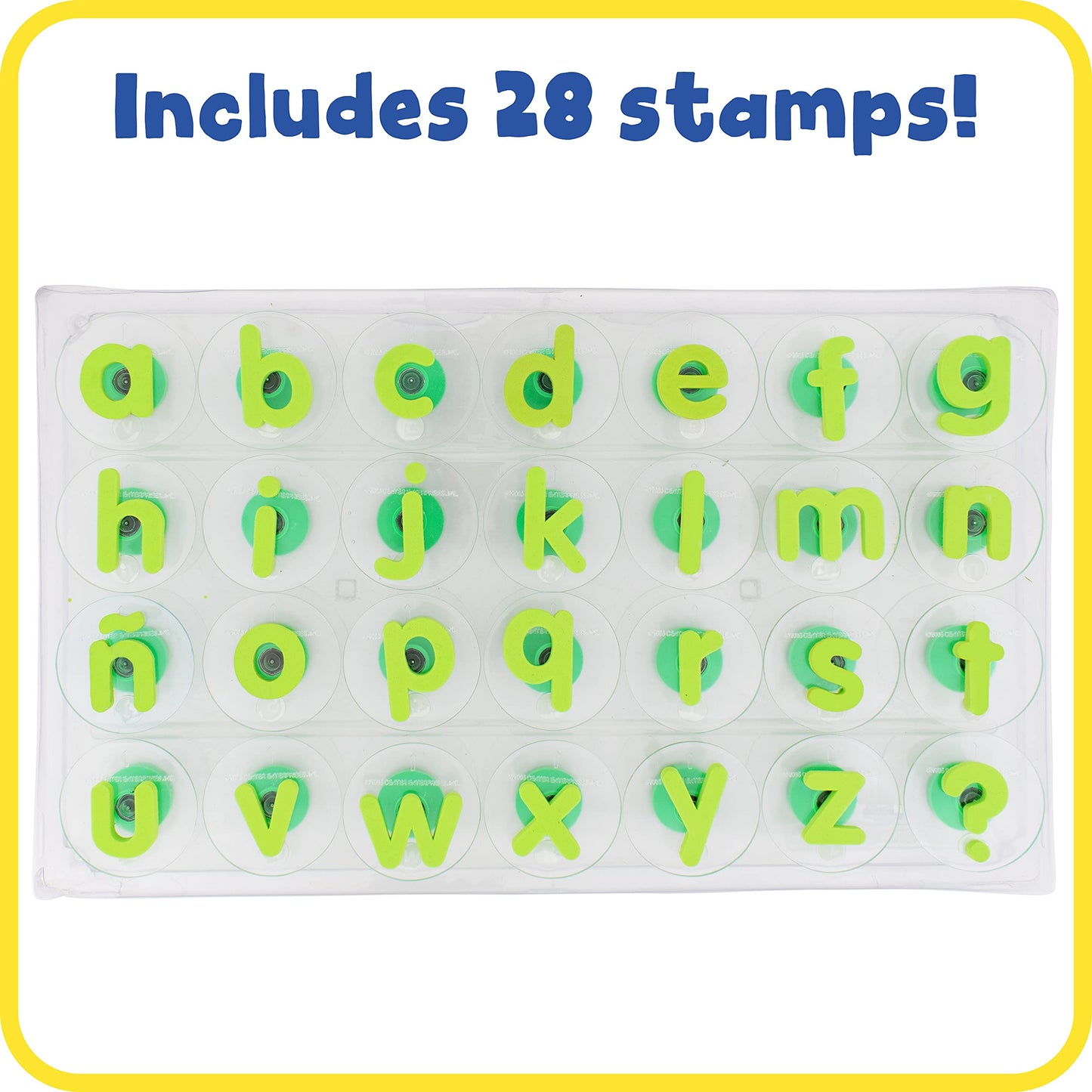 READY 2 LEARN Giant Stampers - Alphabet - Lowercase - Easy to Hold Foam Stamps for Kids - Arts and Crafts Stamps for Displays, P
