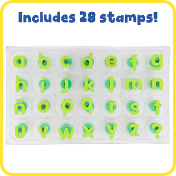 READY 2 LEARN Giant Stampers - Alphabet - Lowercase - Easy to Hold Foam Stamps for Kids - Arts and Crafts Stamps for Displays, P