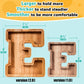 Summidate Wooden Letter Piggy Bank For Kids| Piggy Bank For Boys Girls Toddler| Alphabet A Money Bank| Wood Coin Bank Personalized Birthday Gift For Kids (E)