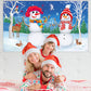 Blulu Christmas Backdrop Banner Winter Snowman Background For Photography Xmas Snow Scene Happy New Year Eve Backdrop Banner Prop For Family Friend Party Wall Holiday Decoration 72.8 X 43.3 Inches