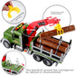 Dwi Dowellin Kids Toys for 3 4 5 6 7 Years Old Boys,15'' Large Timber Truck with Loading Crane and 6 Trunks,Birthday Gifts for B