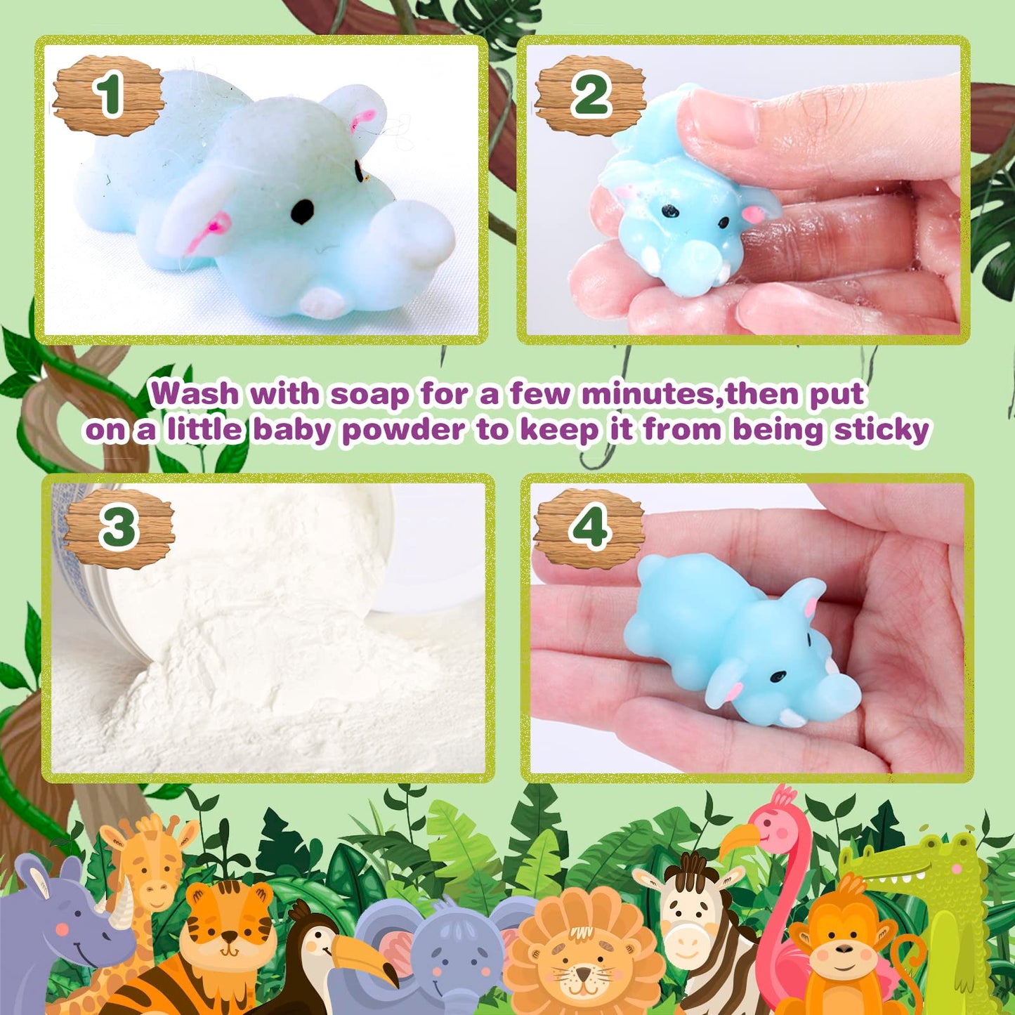 Toanwod 24 Pcs Easter Egg Fillers Mochi Squishy Toy: Easter Basket Stuffers Bunny Stuffed Squishies - Fidget Toys Bulk Stress Re