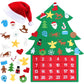Katchon, Felt Christmas Tree For Kids Wall - Pack Of 25, Diy | Christmas Advent Calendar | Felt Christmas Tree Advent Calendar, Christmas Countdown Calendar For Kids | Christmas Party Favors For Kids