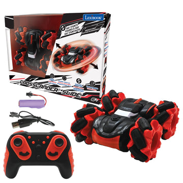 Lexibook, Crosslander® Slide, Remote Control Car, Up To 12Km/H, 4 Wheel Drive, Reversible, Crazy 360° Stunts, Light Effects, Rechargeable, Rc58