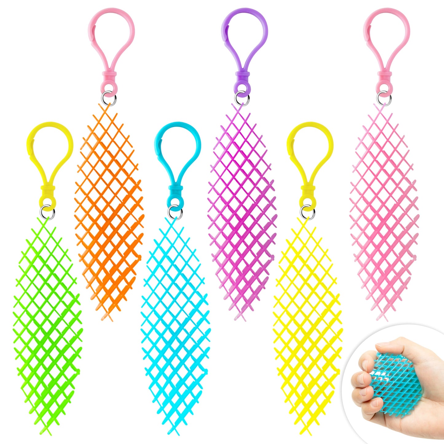 Wood Homing Fidget Worm Toy Keychains - 6PCS Resistance Fidget Toys Key Chains for Kids Fidget Worm Stress Anxiety Relief Toys for mature-themeds Cute Worm Shaped Ornament Key Ring Calming Sensory Hand Toys