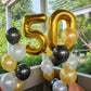 40 Inch Gold 50 Number Balloons Giant Jumbo Huge 50 Foil Mylar Helium Number Digital Balloons Gold Birthday Mylar Digital Balloo