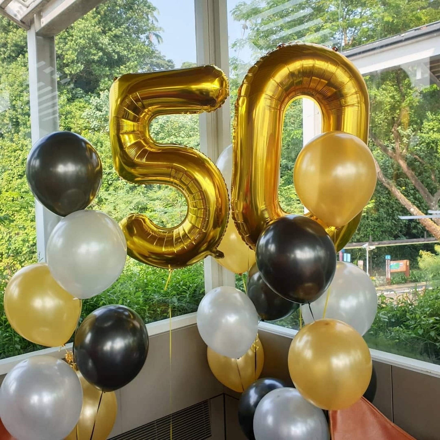 40 Inch Gold 50 Number Balloons Giant Jumbo Huge 50 Foil Mylar Helium Number Digital Balloons Gold Birthday Mylar Digital Balloo