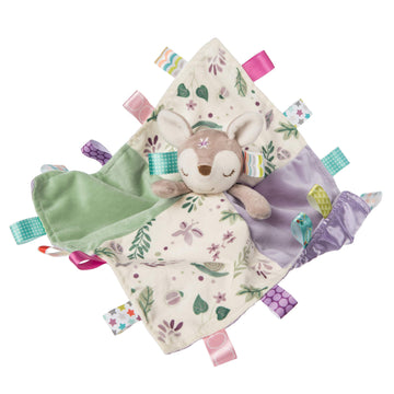 Taggies Soothing Sensory Stuffed Animal Security Blanket, Flora Fawn, 13 X 13-Inches