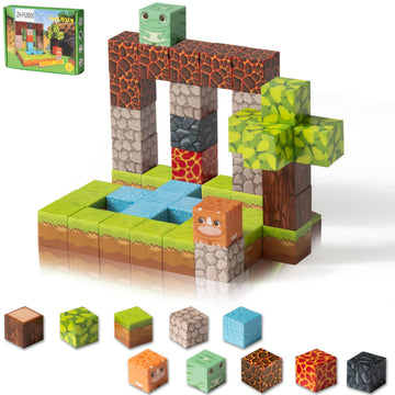 Furulixty Magnetic Blocks Building Toys For Kids Ages 3+,Build 3D Magnetic Building Blocks Set Upgraded Learning Kit Kids Build