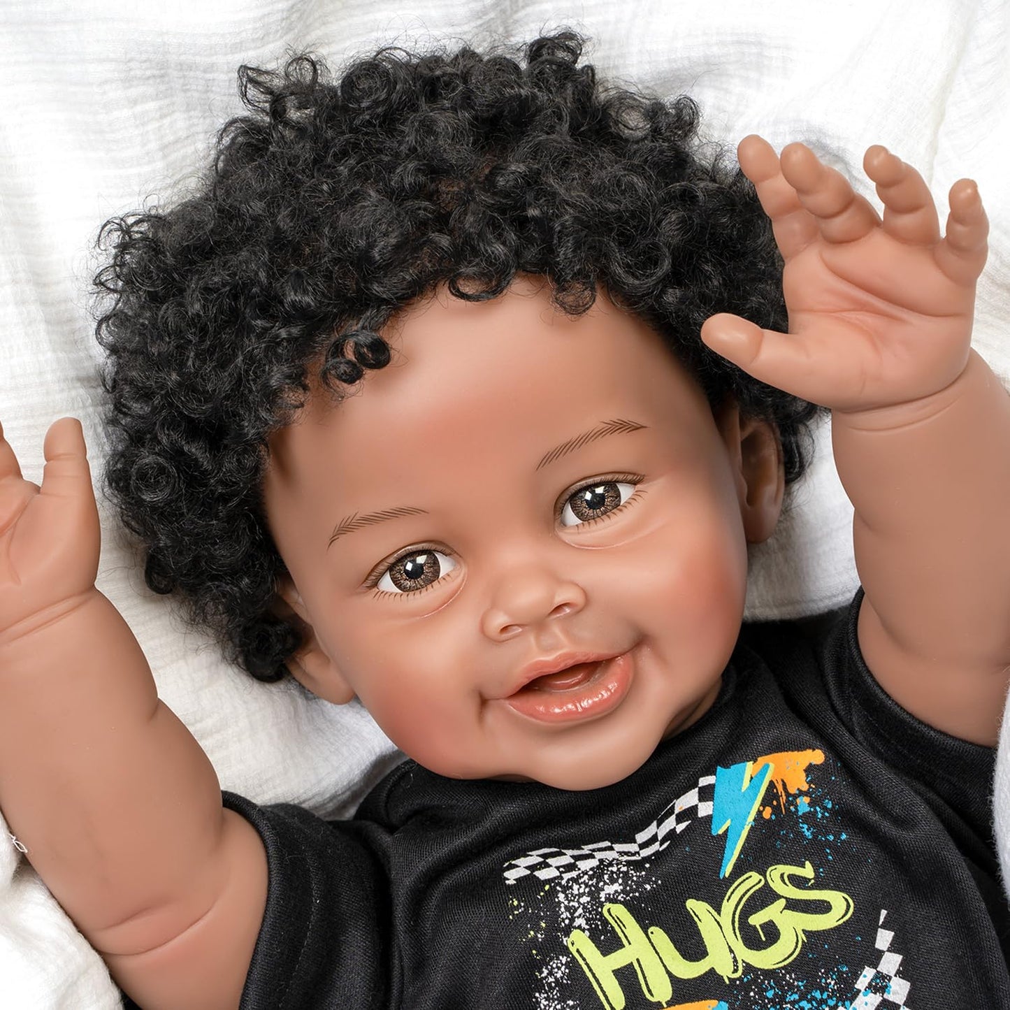 Paradise Galleries Realistic Reborn Newborn Black Baby Boy Doll 22 Inch Lifelike Curly Rooted Hair Oh Baby 4 Piece Gift Set For Ages 3 And Up - Oh Baby