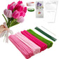 YYUENG TAK 200 pcs Pink Pipe Cleaner Flowers Craft kit for DIY Tulip Bouquet with tutoria,4 Colors(3 Pinks and Olive Green),Chen
