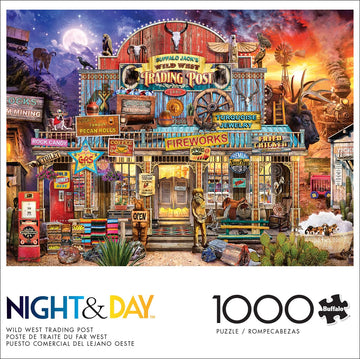 Buffalo Games - Jeff Haynie - Wild West Trading Post - 1000 Piece Jigsaw Puzzle for mature-themeds Challenging Puzzle Perfect for Game Nights - Finished Puzzle Size is 26.75 x 19.75