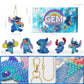 Matharago Diamond Art For Kids 6 Pcs Diy Diamond Painting Keyrings Set, Painting By Number Gem Keychains Craft Kits For Kids Age