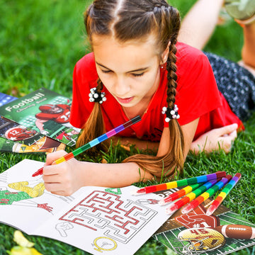 Benlouis 24 Pcs Football Mini Coloring Books Sports Football Theme Birthday Party Favors Activity Books Bulk For Kids Boys Super