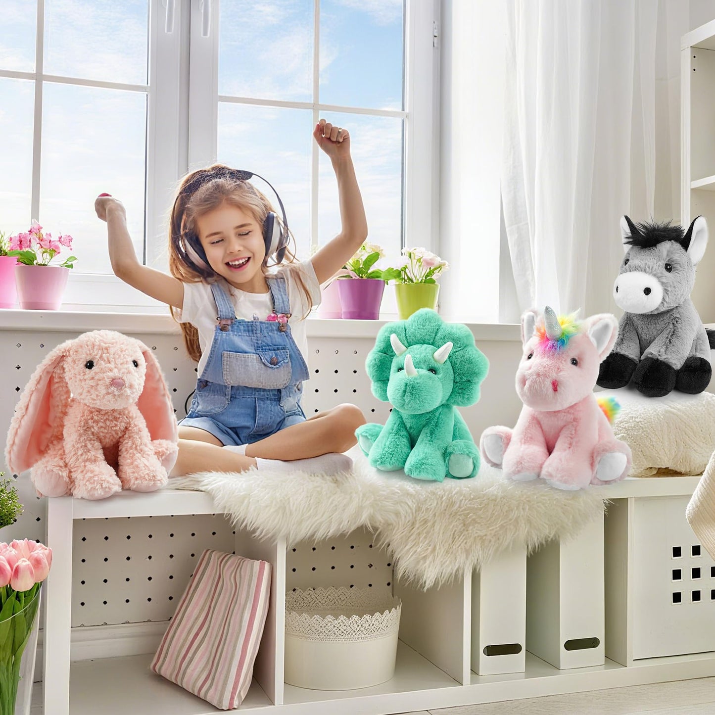 Hideekoog Unicorn Stuffed Animal Toys  8.5 Inch Soft and Cuddly Unicorn Plush Animals Toy  Cute and Realistic Stuffed Animals Gifts for Boys and Girls Soft Toy for Kids