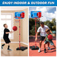 HYES Kids Basketball Hoop Indoor, Toddler Basketball Hoop Outdoor, with Package Design/Adjustable Height/4 Balls, Portable Baske