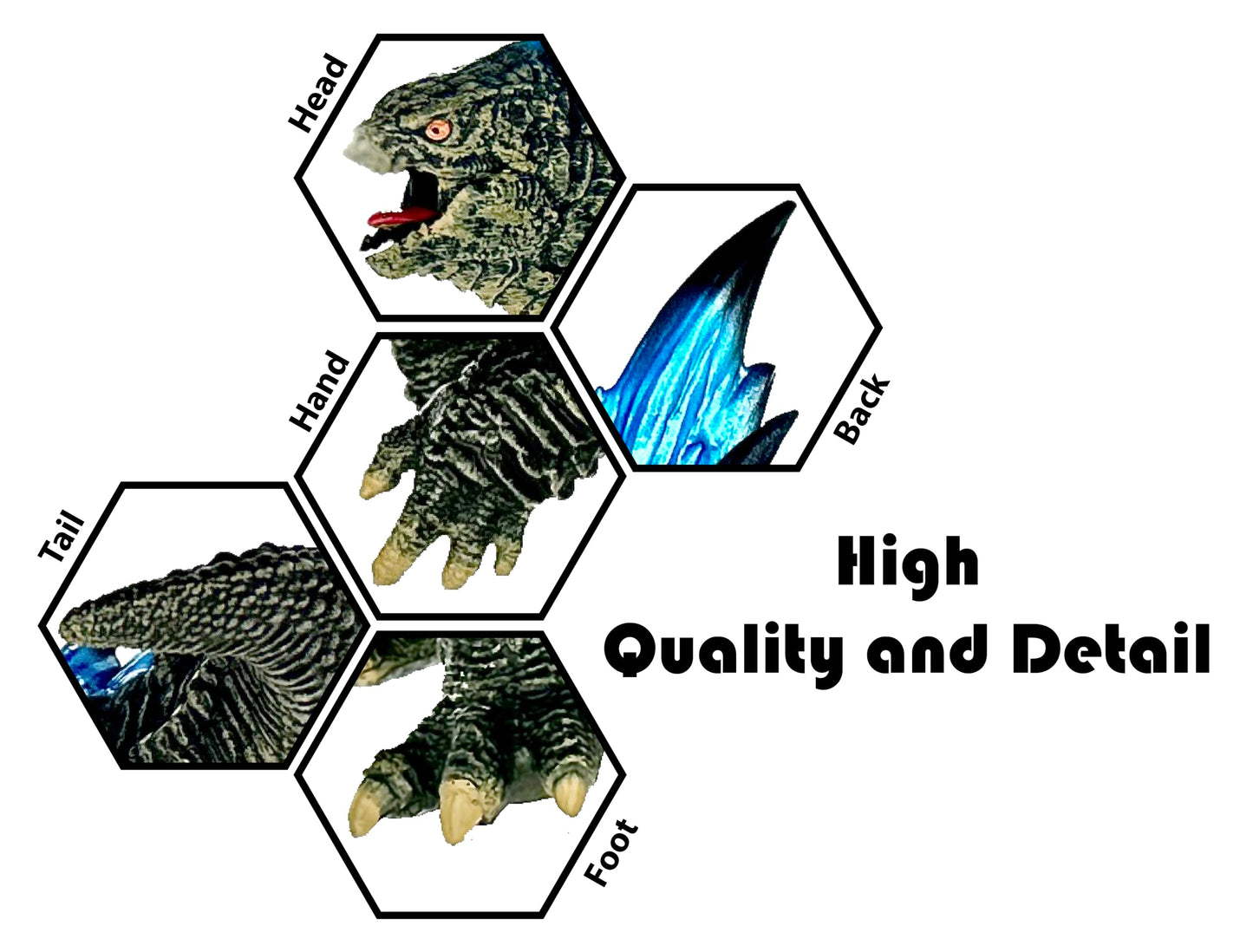 Twcare Godzilla Vs. Kong Mega Toy Action Figure: King Of The Monsters, Movie Series Movable Joints Soft Vinyl, Travel Bag