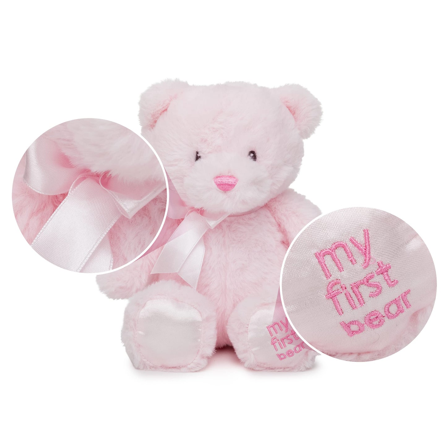 Jolitee My First Bear Stuffed Animal - Pink Plush Bear 15'