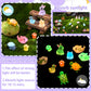 GGSTDDUP 144pcs Luminous Mini Resin Ducks  Dolphin  Turtle  Rabbit  Frog  Mushroom  Resin Animals Glow in The Dark for Dollhouse Garden Decoration (6 Styles)