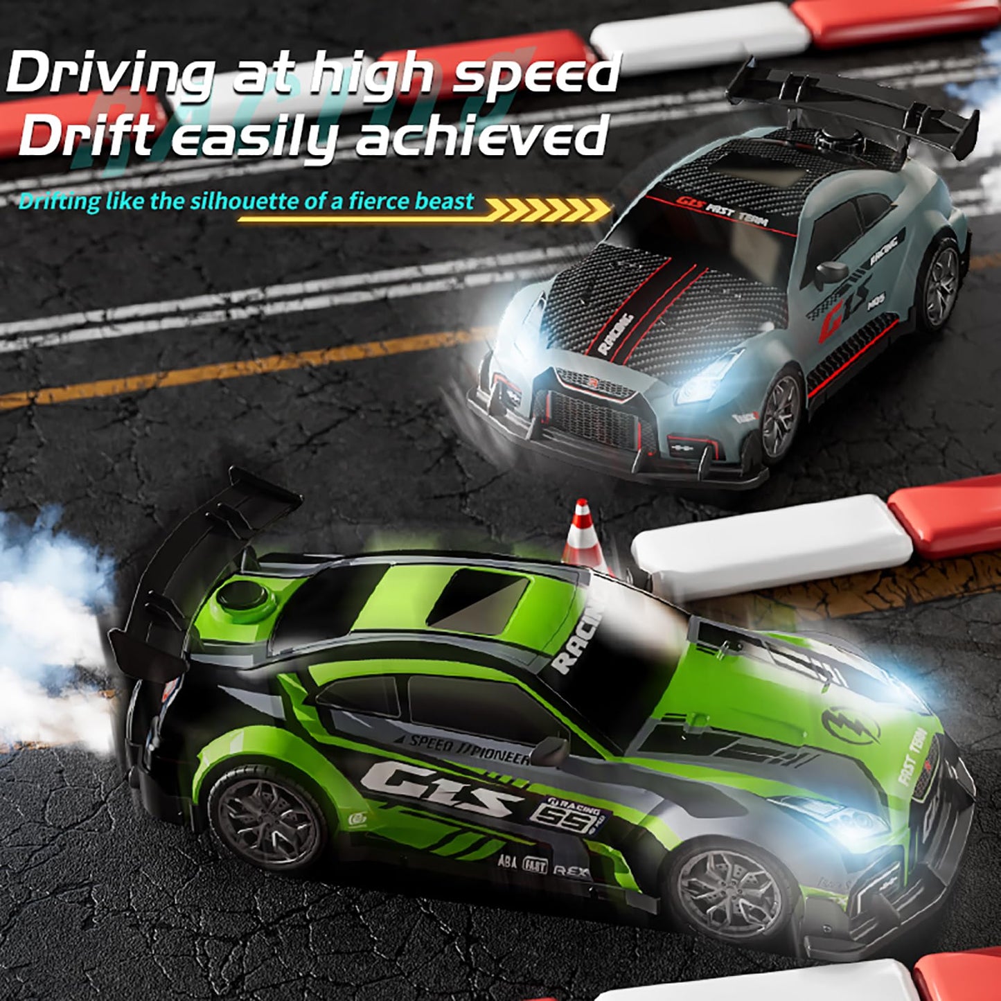 Vehifomo Rc Drift Car 2.4Ghz 1:16 Scale Remote Control Cars Vehicle With Bodylight &Spray &Music, Remote Control Cars For Kids B