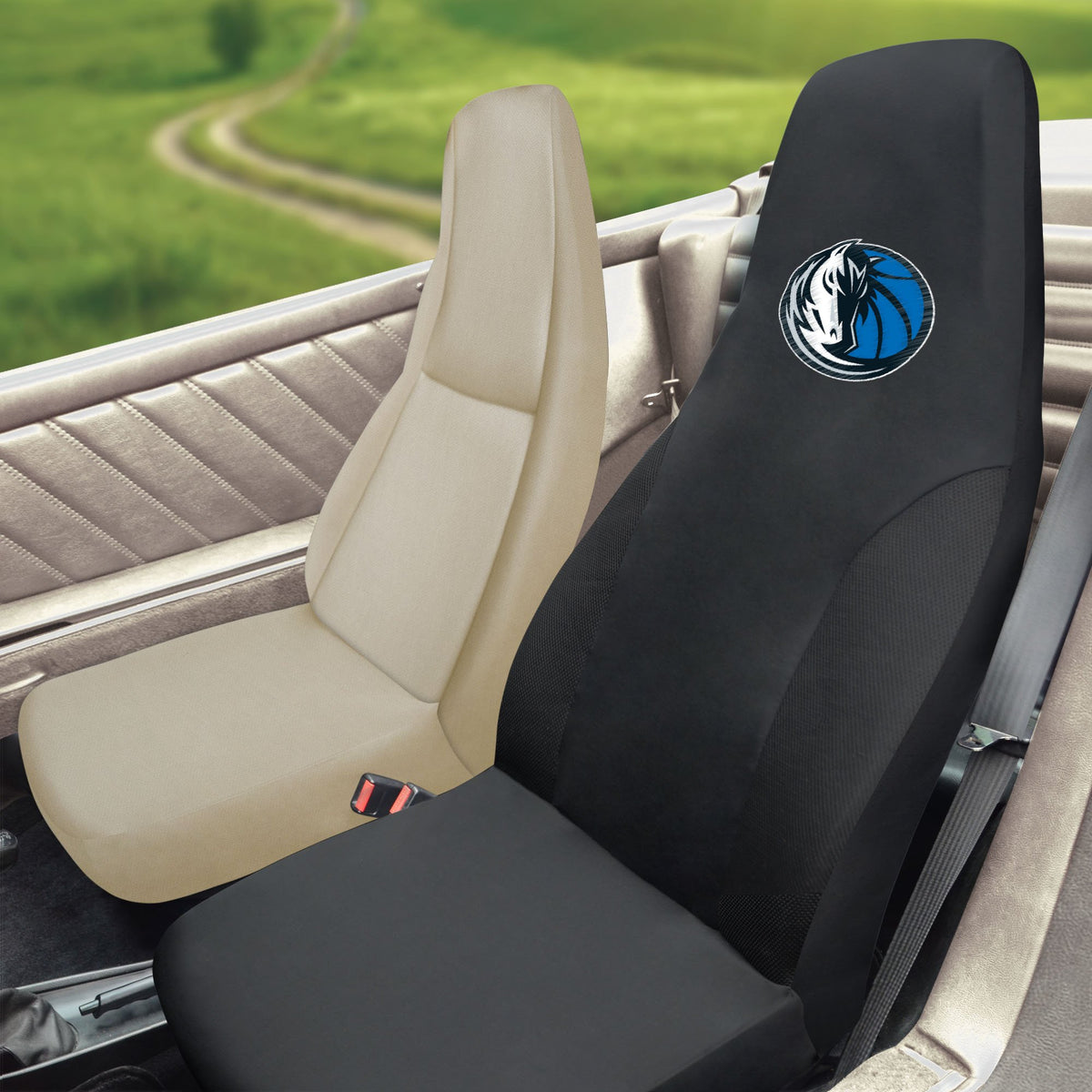 FANMATS NBA Dallas Mavericks Polyester Seat Cover , 20x48, Black