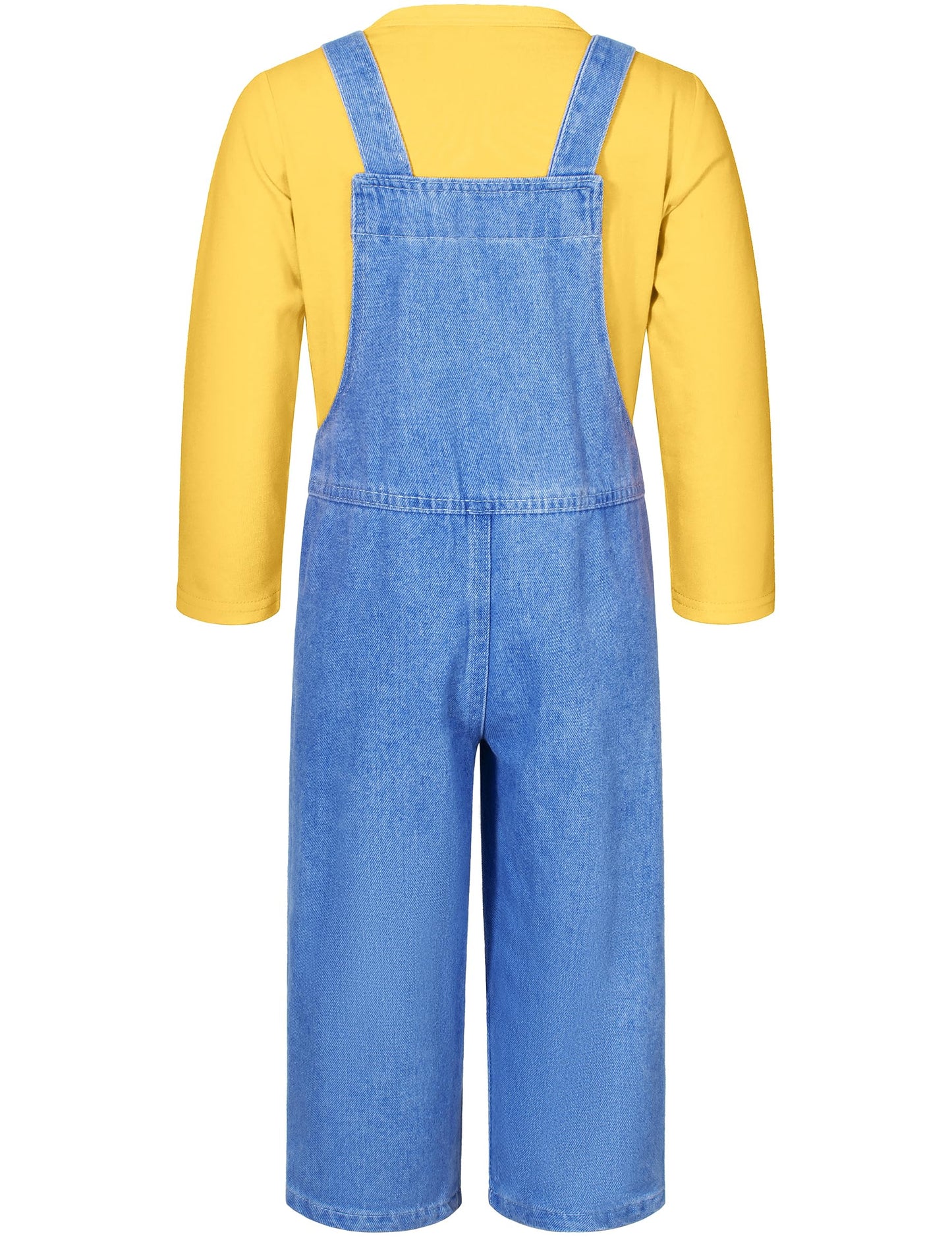 Mavoka Kids Costume For Boys Shirt Overalls Glove Halloween Party Cosplay 9-10 Years Yellow